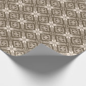 雪片の公平な島(ジャカード)の休日のセーター ラッピングペーパー (角)