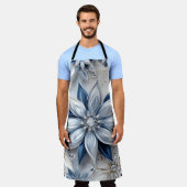 雪片の冬のイベント エプロン (着用した状態)