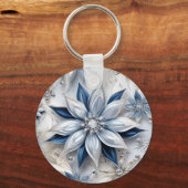 雪片の冬のイベント キーホルダー (裏面)