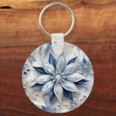 雪片の冬のイベント キーホルダー (正面)