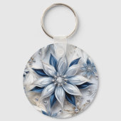 雪片の冬のイベント キーホルダー (裏面)