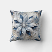 雪片の冬のイベント クッション (裏面)