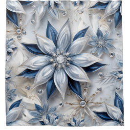 雪片の冬のイベント シャワーカーテン