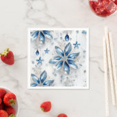 雪片の冬のイベント スタンダードカクテルナプキン (インサイチュ)