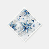 雪片の冬のイベント スタンダードカクテルナプキン (角)