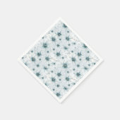 雪片の冬のイベント スタンダードカクテルナプキン (角)