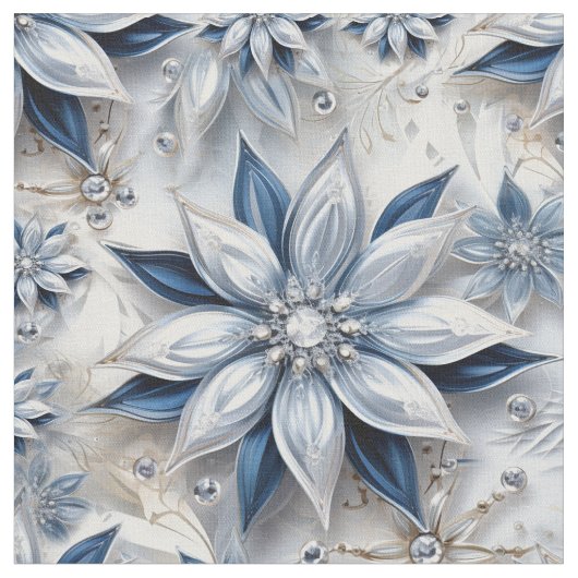 雪片の冬のイベント ファブリック (クローズアップ)