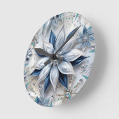 雪片の冬のイベント ラウンド壁時計 (傾斜)