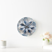 雪片の冬のイベント ラウンド壁時計 (ホーム)