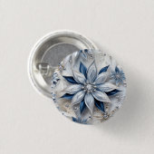 雪片の冬のイベント 缶バッジ (正面&裏面)