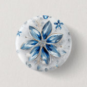 雪片の冬のイベント 缶バッジ (正面)