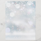 雪片の冬のウェディングスケジュールのタイムライン (裏面)