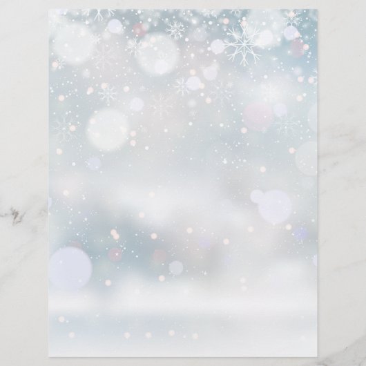 雪片の冬のウェディングスケジュールのタイムライン (裏面)