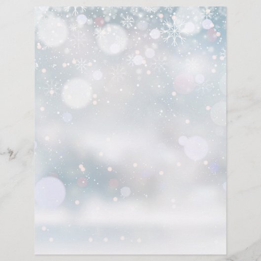 雪片の冬のウェディングスケジュールのタイムライン (裏面)