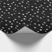 雪片の冬のクリスマスの包装紙 ラッピングペーパー (角)