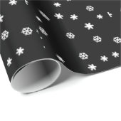 雪片の冬のクリスマスの包装紙 ラッピングペーパー (ロールコーナー)