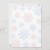 雪片の冬のジェンダーが明らかにする 招待状 (裏面)