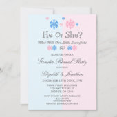 雪片の冬のジェンダーのリビール 招待状 (正面)