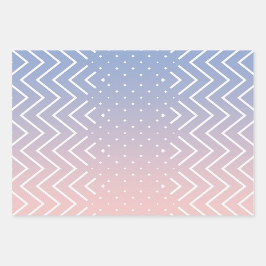 雪片の冬のパステルエレガントカラークリスマス ラッピングペーパーシート (正面2)