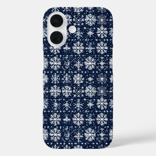 雪片の冬のパターン Case-Mate iPhoneケース (裏面)