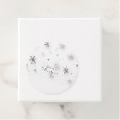 雪片の冬のベビーシャワー フェイバータグ (インサイチュ)