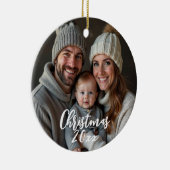 雪片の冬の写真 セラミックオーナメント (右)