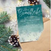 雪片の冬の赤ちゃんシャワー 招待状