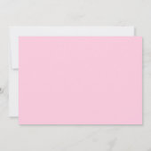 雪片の冬のOnederlandのピンクの写真の誕生日 招待状 (裏面)