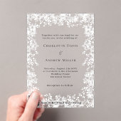 雪片の冬のQRコードRSVP 澄ん結婚 アクリル招待状 (インサイチュ (ポータブル))