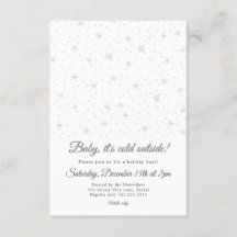 雪片の冬休みのパーティの招待状