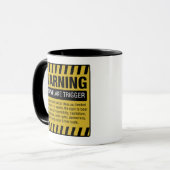 雪片の制動機の警告のマグ マグカップ (正面左)