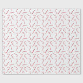 雪片の包装紙が付いているキャンディ・ケーン ラッピングペーパー (フラット)