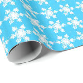 雪片の印象-青および白 ラッピングペーパー (ロールコーナー)