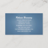 雪片の名刺の青2 名刺 (裏面)