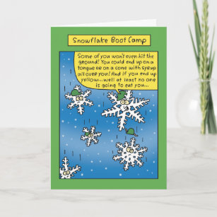 雪片の基礎訓練キャンプのおもしろカード シーズンカード