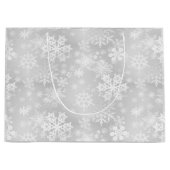 雪片の大きいギフトバッグ ラージペーパーバッグ (正面)