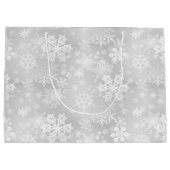 雪片の大きいギフトバッグ ラージペーパーバッグ (裏面)