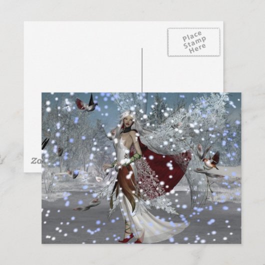 雪片の妖精 ポストカード (正面/裏面)