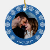 雪片の婚約したなオーナメント セラミックオーナメント (正面)
