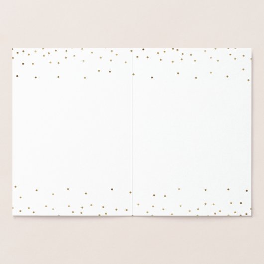 雪片の季節の装飾的な挨拶クリスマス 箔カード (内部)