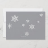 雪片の完全さの休日のパーティの招待状 招待状 (裏面)