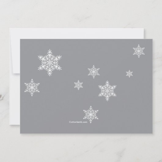 雪片の完全さの休日のパーティの招待状 招待状 (裏面)