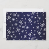 雪片の少し冬の赤ちゃんシャワー 招待状 (裏面)
