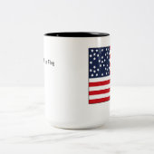 雪片の旗のマグ ツートーンマグカップ (中央)