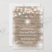 雪片の木製の性は招待を明らかにします 招待状 (正面)