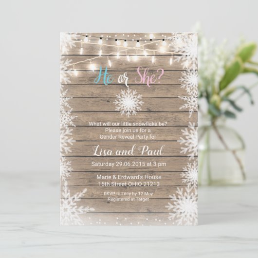 雪片の木製の性は招待を明らかにします 招待状 (スタンド正面)