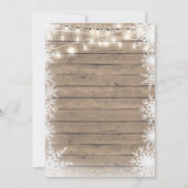 雪片の木製の性は招待を明らかにします 招待状 (裏面)