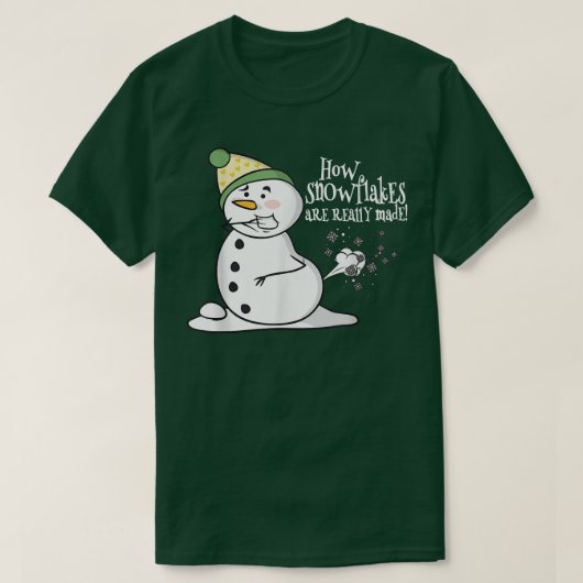 雪片の本当の作り方おもしろい雪だるまChris Tシャツ (デザイン正面)