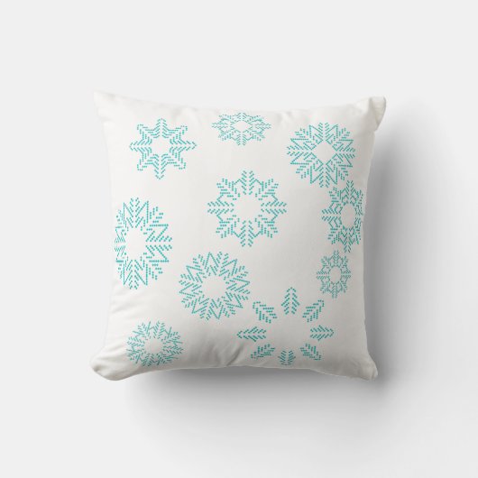 雪片の枕 クッション (正面)