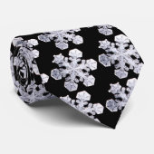 雪片の水晶の写真 ネクタイ (ロール)